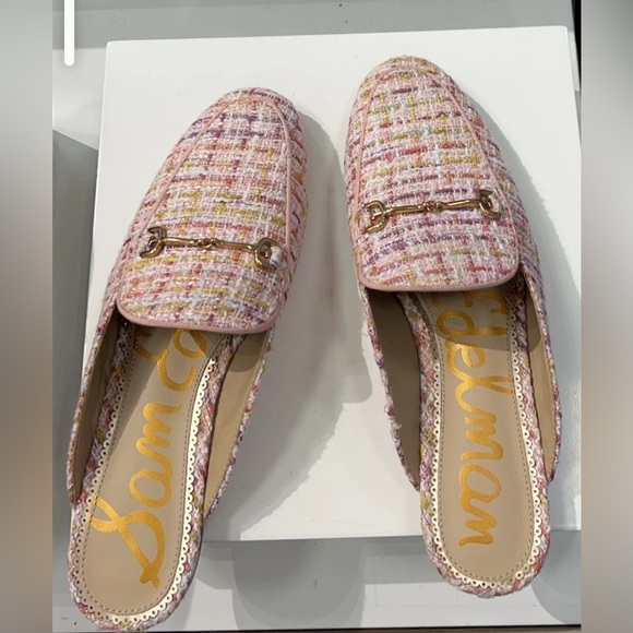 Sam Edelman Pink and Gold Mules with Open Heel - Picture 5 of 5